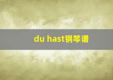 du hast钢琴谱